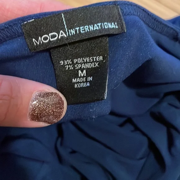 💫💫💫Victoria’s Secret Moda international Navy halter dress - Picture 4 of 5